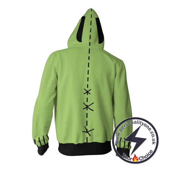 Invader Zim Zombie GIR Zip Up Hoodie Jacket